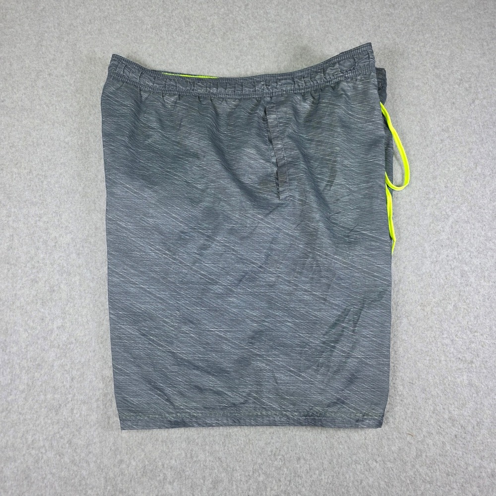 Nike Swim Trunks Men's Size XXL Gray Volt Swoosh Drawstring Active Shorts Beach - Picture 7 of 13
